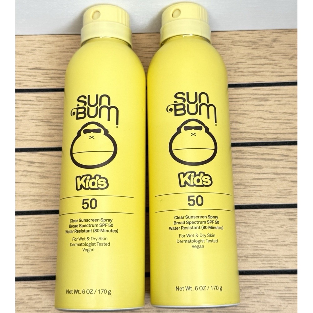 Sun Bum KIDS SPF 50 Clear Sunscreen Spray - SEALED - EXP 05/26 2-PACK